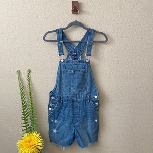 Gap Denim Overall Shorts